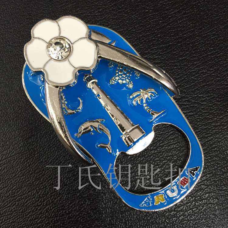 Factory Direct Sales Customized Logo Zinc Alloy Bottle Opener Slipper Shape Bottle Opener with Magnet