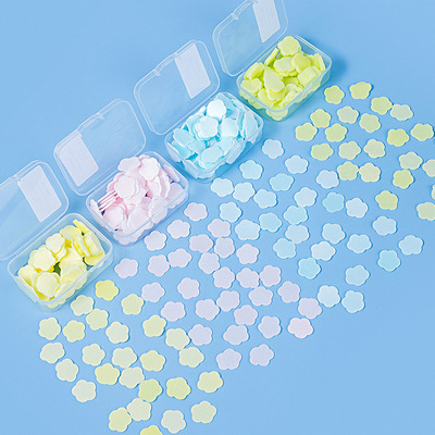 Soap Slice  Portable Disposable Hand Sanitizer Soap Flake Children&#039;s Hand Washing Soap Sheet Carry-on Travel Standing