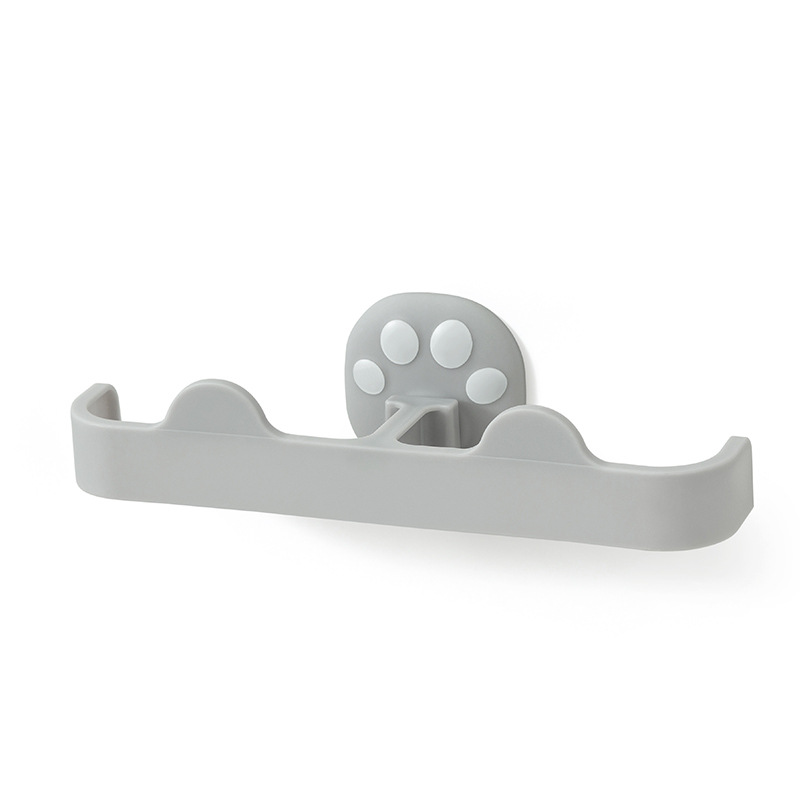 Creative Cat&#039;s Paw Punch-Free Wall-Mounted Combination Slipper Rack Home Bathroom Bathroom Slippers Draining 