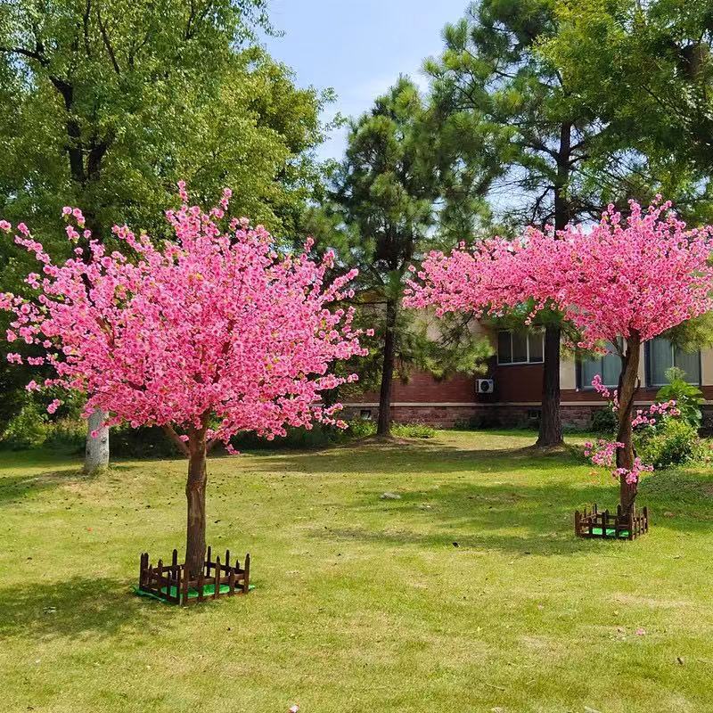 Emulational Peach Tree Fake Trees Large Plant Simulation Peach Tree Wishing Tree Indoor Artificial Cherry Tree Fake Peach Tree Decoration