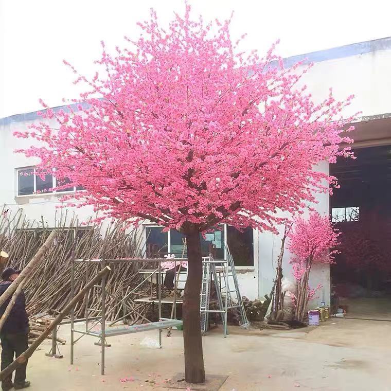 Emulational Peach Tree Fake Trees Large Plant Simulation Peach Tree Wishing Tree Indoor Artificial Cherry Tree Fake Peach Tree Decoration