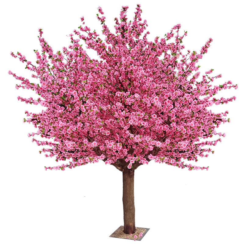Emulational Peach Tree Fake Trees Large Plant Simulation Peach Tree Wishing Tree Indoor Artificial Cherry Tree Fake Peach Tree Decoration