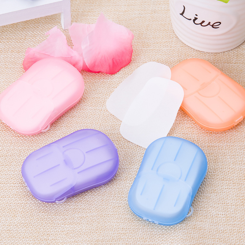 Hotel Travel Mini Disposable Portable Soap Slice Boxed Bath Small Soap Flakes Hand Washing Floral Fragrance Moisturizing Cleaning