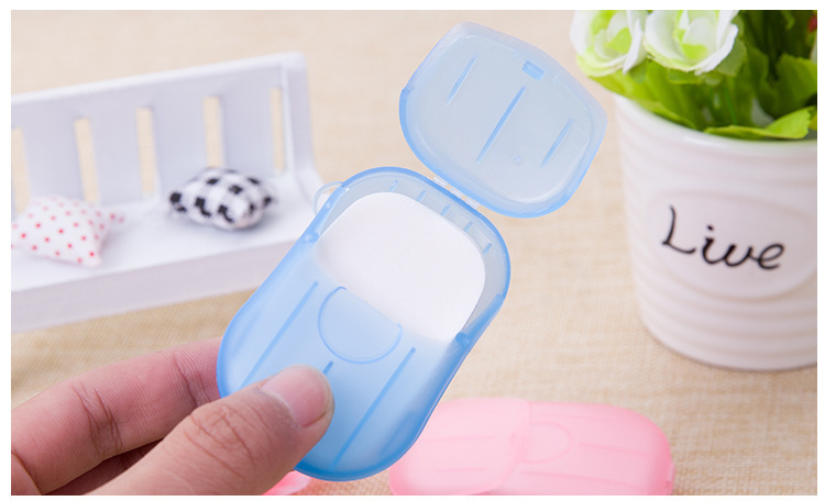 Hotel Travel Mini Disposable Portable Soap Slice Boxed Bath Small Soap Flakes Hand Washing Floral Fragrance Moisturizing Cleaning