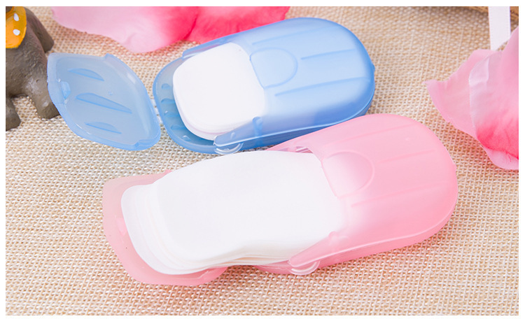 Hotel Travel Mini Disposable Portable Soap Slice Boxed Bath Small Soap Flakes Hand Washing Floral Fragrance Moisturizing Cleaning