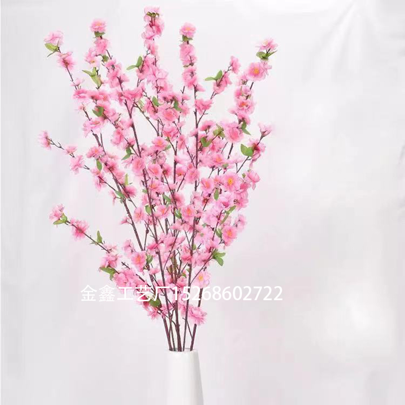 Artificial Cherry Spring Plum Peach Blossom Branch Silk Flower Tree Decor