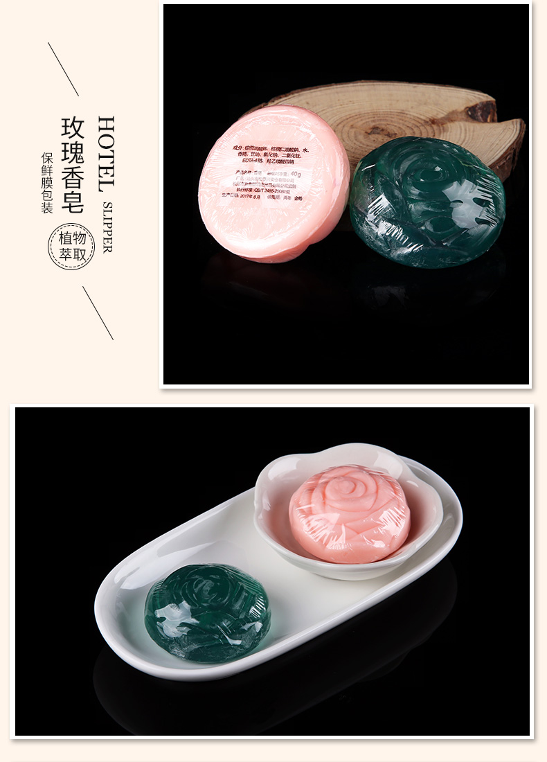 Hotel rooms with disposable small circular soap 35 grams of green tea travel portable soap toiletries