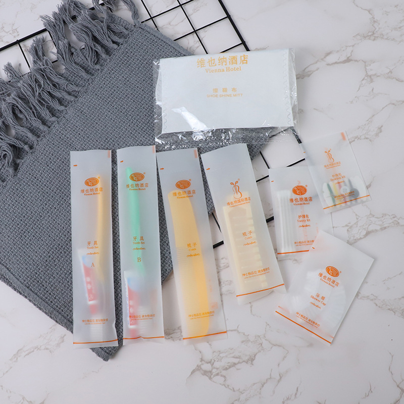 Vienna Hotel Supplies Disposable Toothbrush Set B &amp; B Inn Tooth-Cleaners Comb Slippers Soap Wholesale