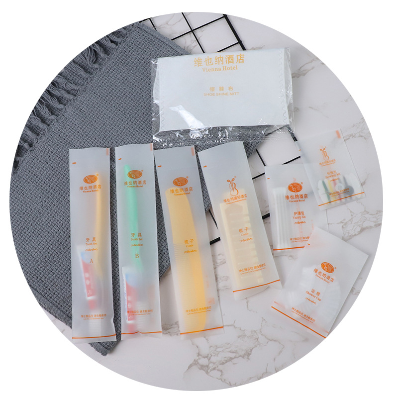Vienna Hotel Supplies Disposable Toothbrush Set B &amp; B Inn Tooth-Cleaners Comb Slippers Soap Wholesale