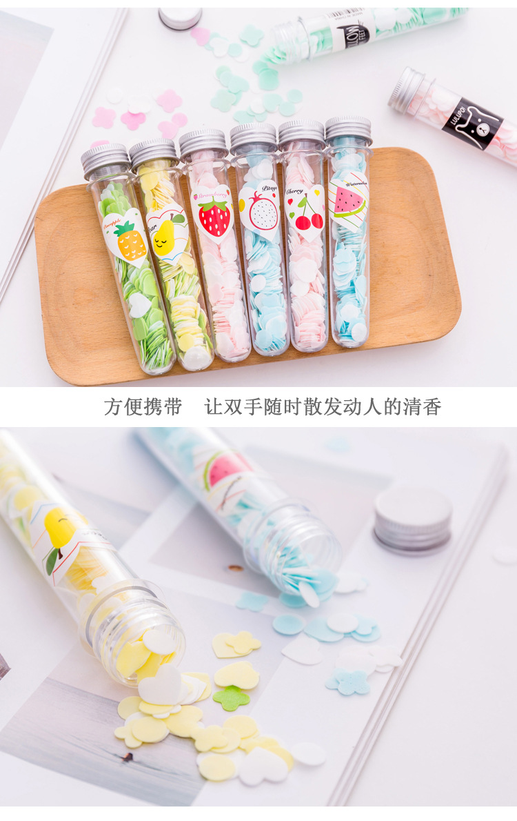 Portable Outdoor Hand Washing Soap Sheet Soap Flake Travel Bottle Handwashing Paper Test Tube Pattern Disposable Soap Slice T