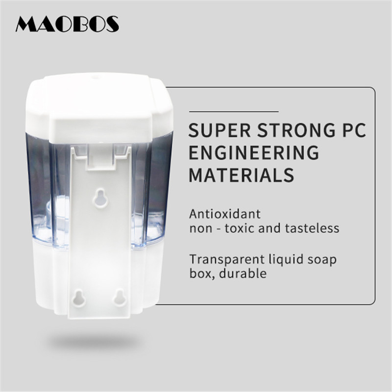 In Stock Wholesale 700ml Automatic Soap Dispenser Infrared Induction Intelligent Sterilizer Wall-Mounted Disposable Soap Dispenser