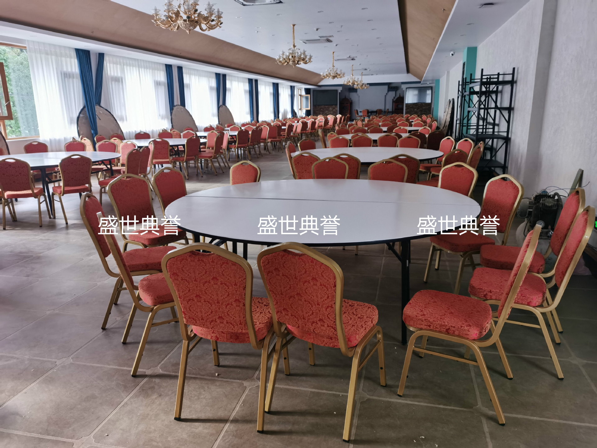 Folding Steel Chair Hotel Wedding Banquet Table and Chair Conference Chair Banquet Chair Wedding Dining Chair