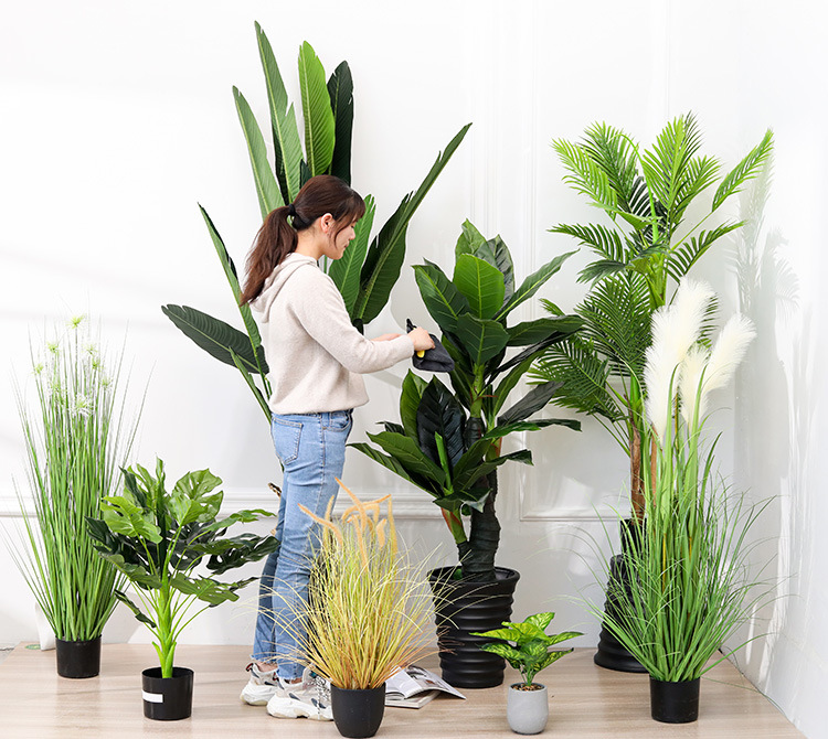 Imitative Tree Artificial Plant Bonsai Nordic Large Ravenala Bird Of Paradise Domestic Ornaments Fake Green Plant Potted Plants Imitative Tree Artificial Plant Bonsai Nordic Large Ravenala Bird Of Paradise Domestic Ornaments Fake Green Plant Potted Plants