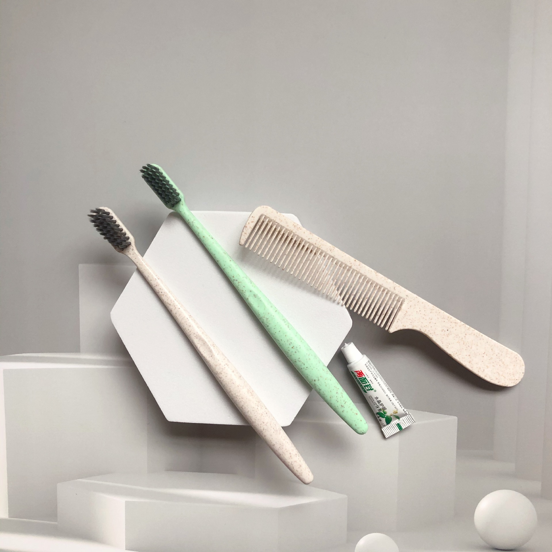 Hotel Supplies Disposable Washing Set Hotel Disposable Toothbrush Toothpaste Tooth Brushing Utensil Set B & B Spot
