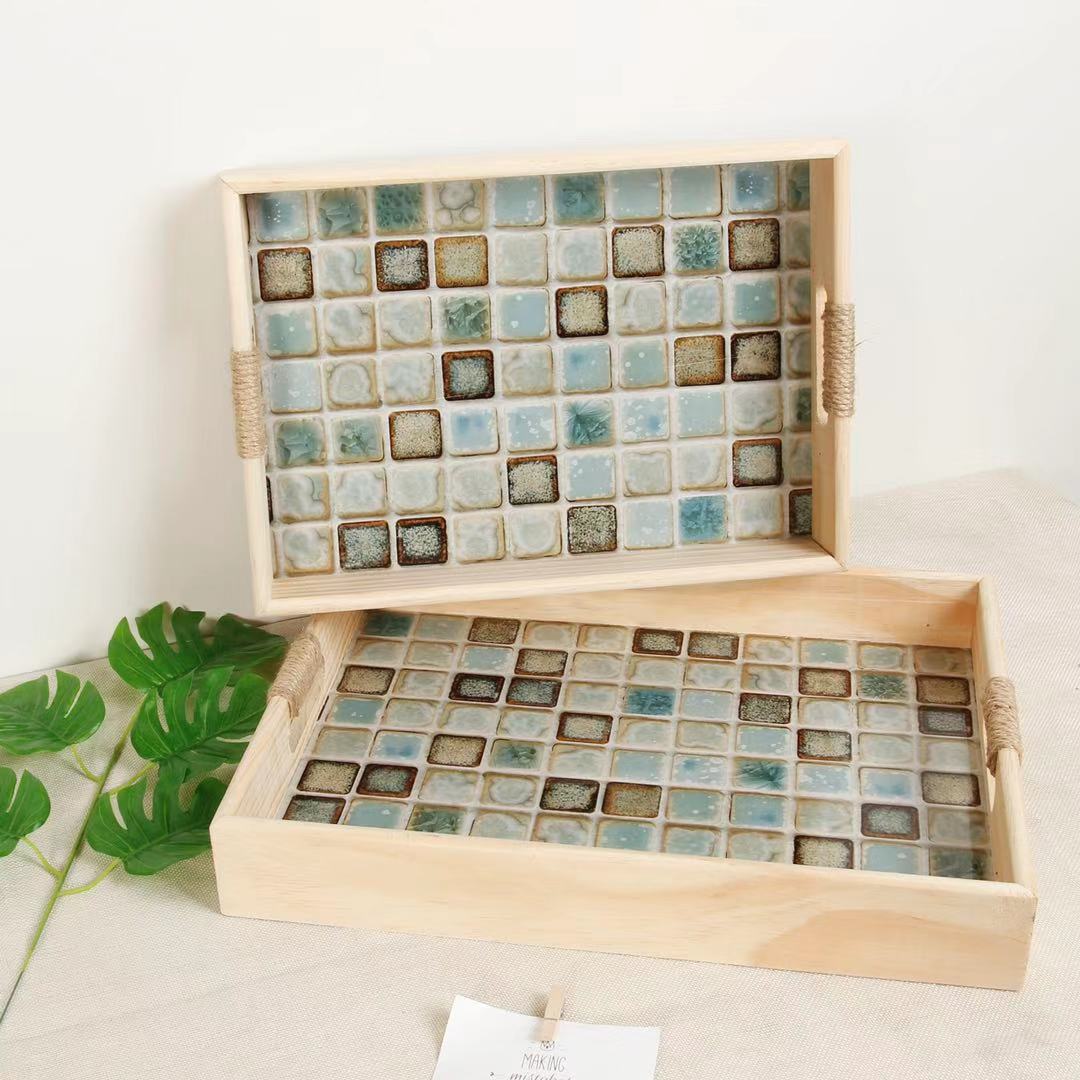 Home furnishing decoration set of two trays of fruit plate, dinner plate, dinner plate, coffee cup, coaster, storage box Home furnishing decoration set of two trays of fruit plate, dinner plate, dinner plate, coffee cup, coaster, storage box