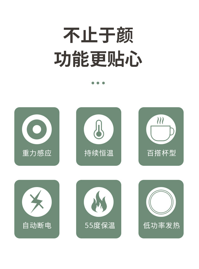 Gift Box Warm Cup 55 Degrees Thermal Cup Office Home Cup Warming Holder Ceramics Heating Coaster Jia Jia Thermal Cup Pad