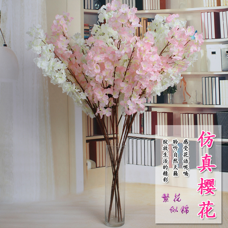 Artificial Cheery Branch Wholesale Wedding Cherry Blossom Wedding Simulation Cherry Blossom Studio Decoration Cherry Tree Arch Simulation Flower