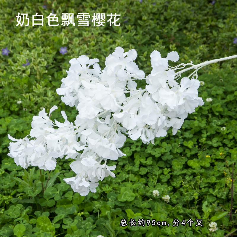 Artificial Cheery Branch Wholesale Wedding Cherry Blossom Wedding Simulation Cherry Blossom Studio Decoration Cherry Tree Arch Simulation Flower