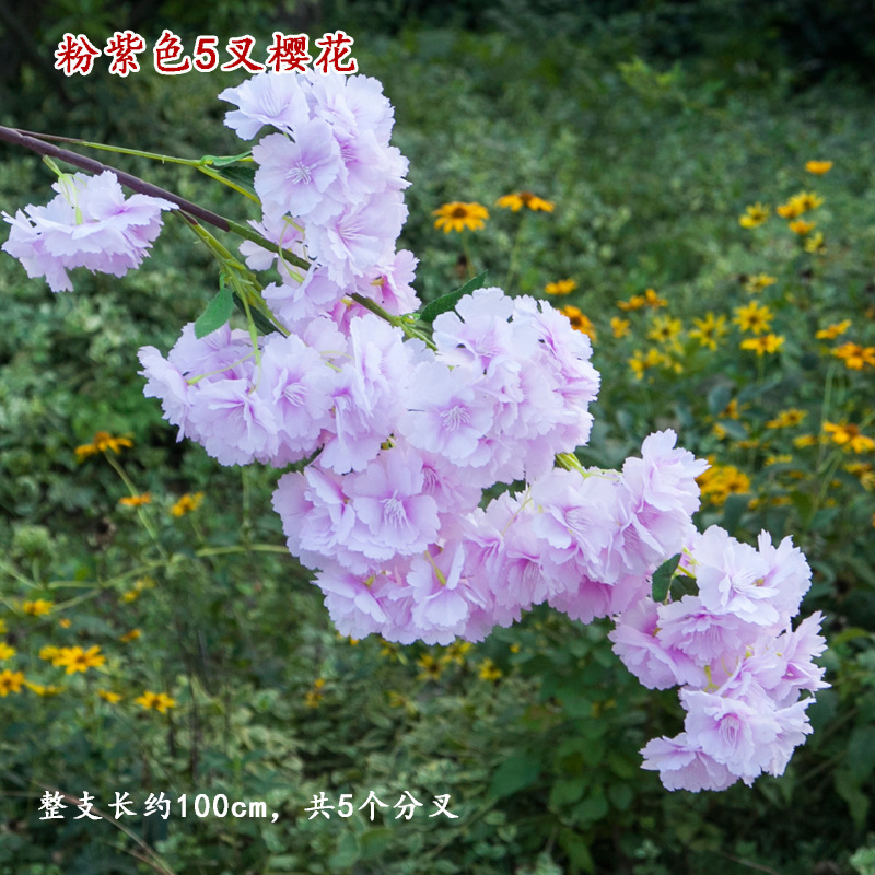 Artificial Cheery Branch Wholesale Wedding Cherry Blossom Wedding Simulation Cherry Blossom Studio Decoration Cherry Tree Arch Simulation Flower