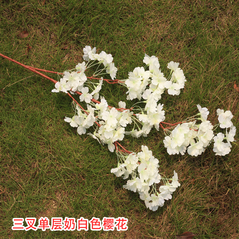 Artificial Cheery Branch Wholesale Wedding Cherry Blossom Wedding Simulation Cherry Blossom Studio Decoration Cherry Tree Arch Simulation Flower