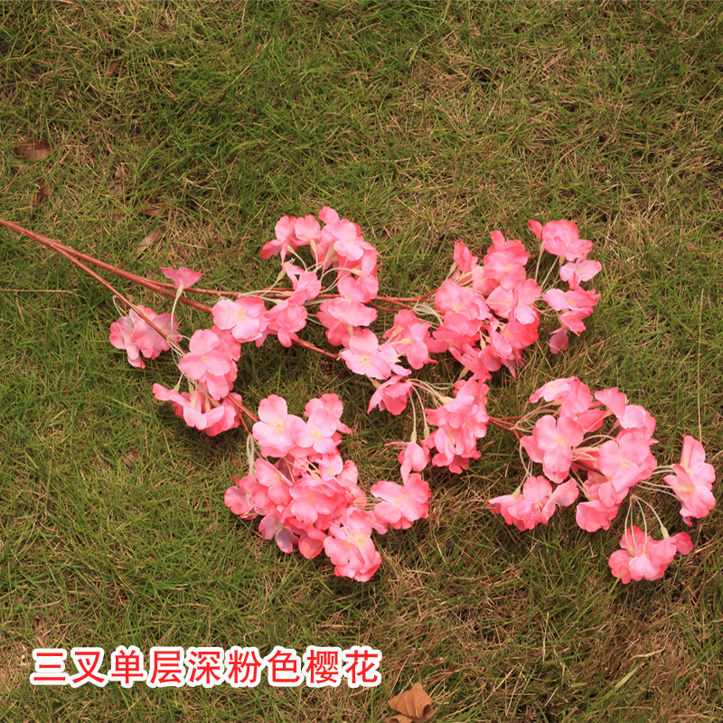 Artificial Cheery Branch Wholesale Wedding Cherry Blossom Wedding Simulation Cherry Blossom Studio Decoration Cherry Tree Arch Simulation Flower