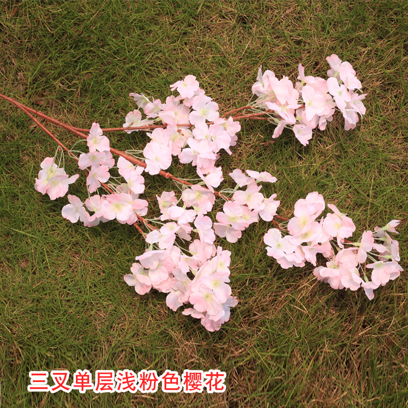 Artificial Cheery Branch Wholesale Wedding Cherry Blossom Wedding Simulation Cherry Blossom Studio Decoration Cherry Tree Arch Simulation Flower