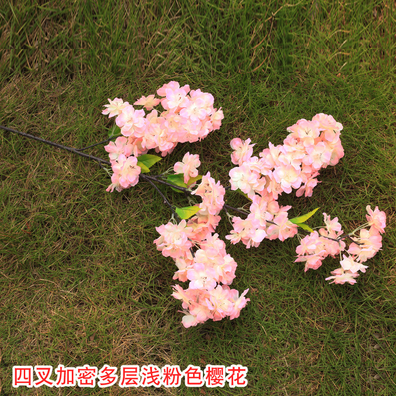 Artificial Cheery Branch Wholesale Wedding Cherry Blossom Wedding Simulation Cherry Blossom Studio Decoration Cherry Tree Arch Simulation Flower