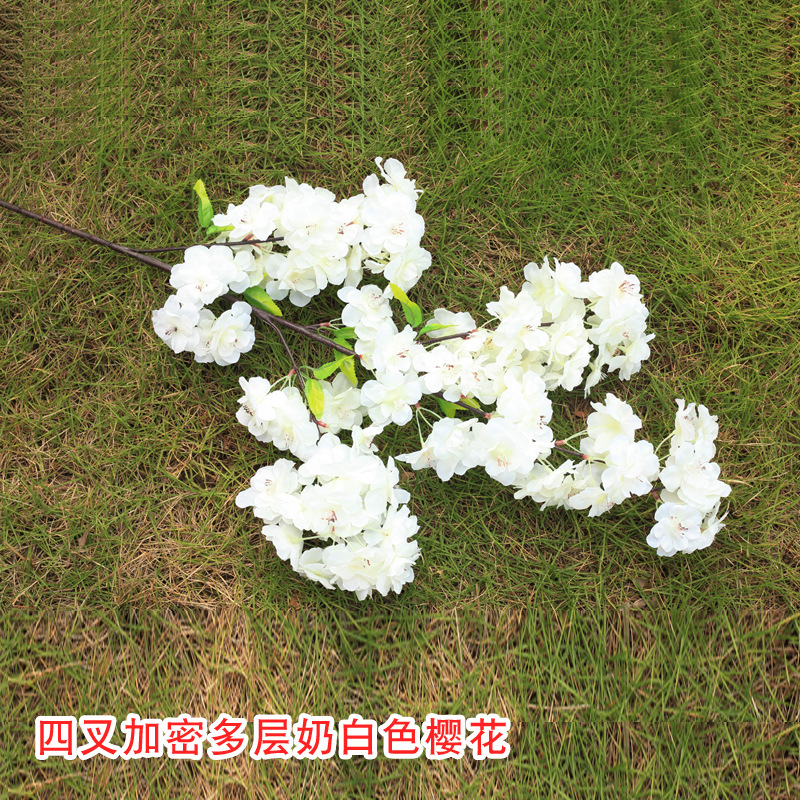 Artificial Cheery Branch Wholesale Wedding Cherry Blossom Wedding Simulation Cherry Blossom Studio Decoration Cherry Tree Arch Simulation Flower
