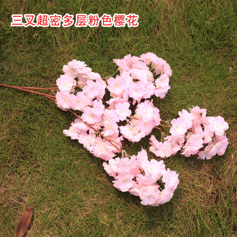 Artificial Cheery Branch Wholesale Wedding Cherry Blossom Wedding Simulation Cherry Blossom Studio Decoration Cherry Tree Arch Simulation Flower