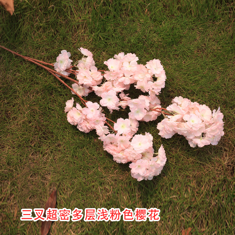 Artificial Cheery Branch Wholesale Wedding Cherry Blossom Wedding Simulation Cherry Blossom Studio Decoration Cherry Tree Arch Simulation Flower