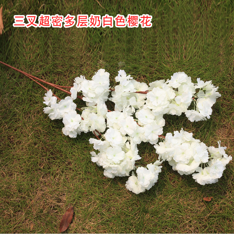 Artificial Cheery Branch Wholesale Wedding Cherry Blossom Wedding Simulation Cherry Blossom Studio Decoration Cherry Tree Arch Simulation Flower