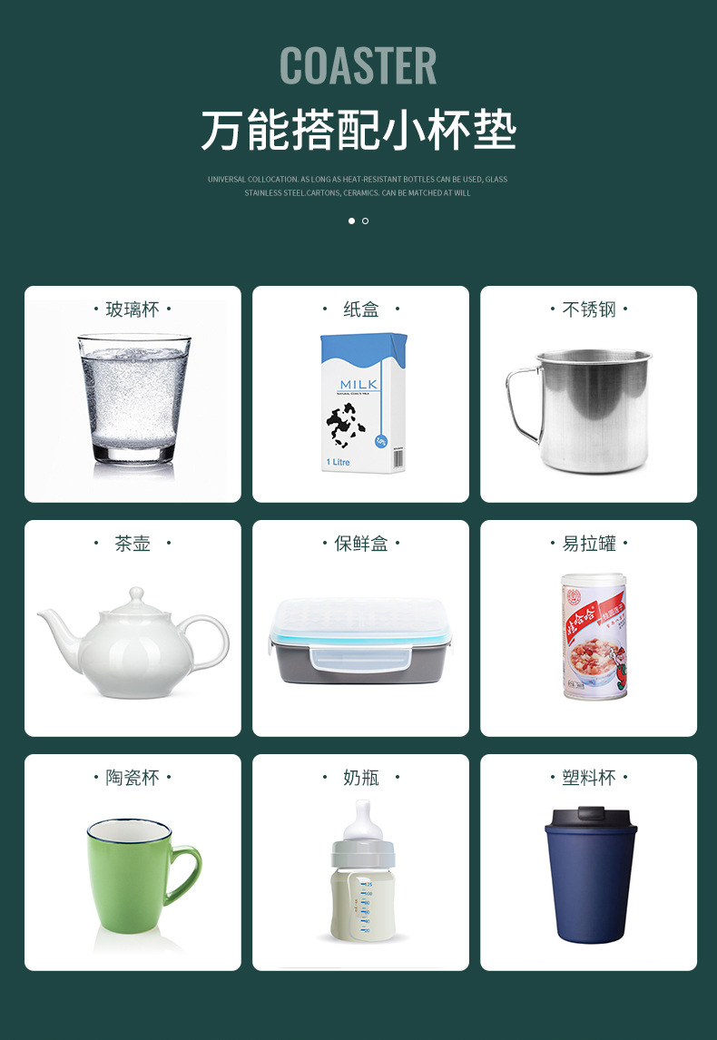Cup Automatic Constant Temperature Vacuum Dish Warm Coaster Portable Heating Coaster Automatic Power off Heating Coaster