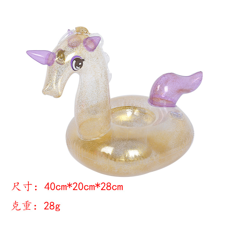 Spot PVC Inflatable Unicorn Cup Holder Flamingo Coaster Inflatable Water Floating Beverage Cup Holder Cup Holder
