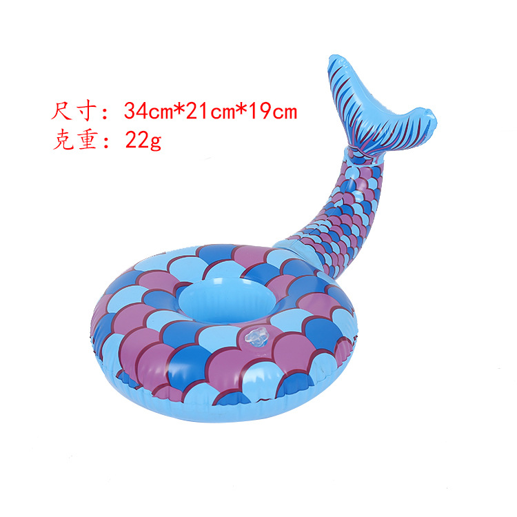 Spot PVC Inflatable Unicorn Cup Holder Flamingo Coaster Inflatable Water Floating Beverage Cup Holder Cup Holder