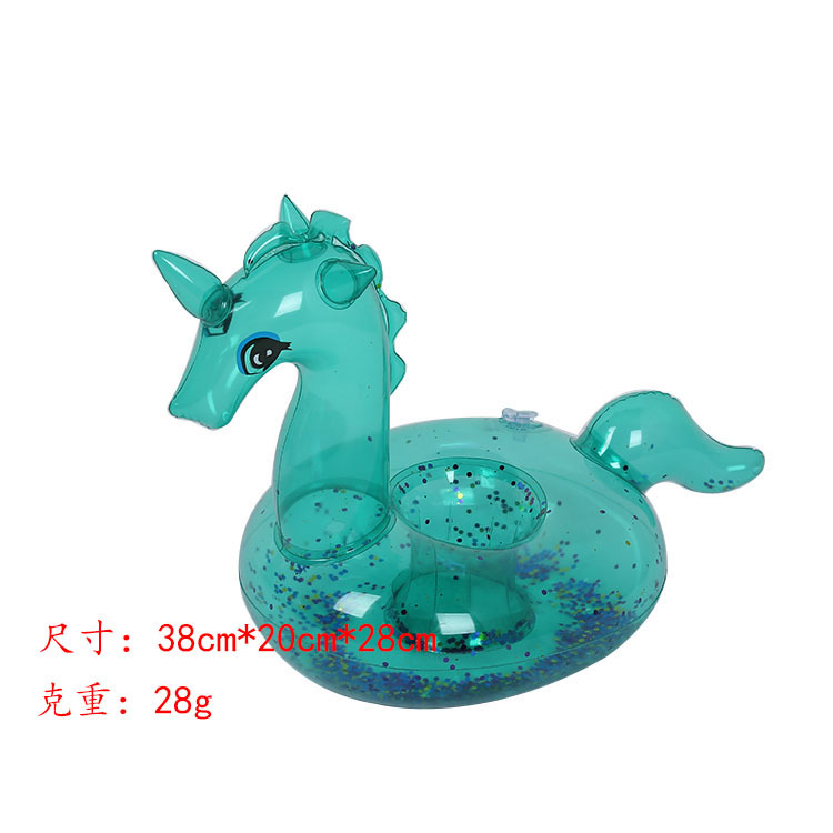 Spot PVC Inflatable Unicorn Cup Holder Flamingo Coaster Inflatable Water Floating Beverage Cup Holder Cup Holder