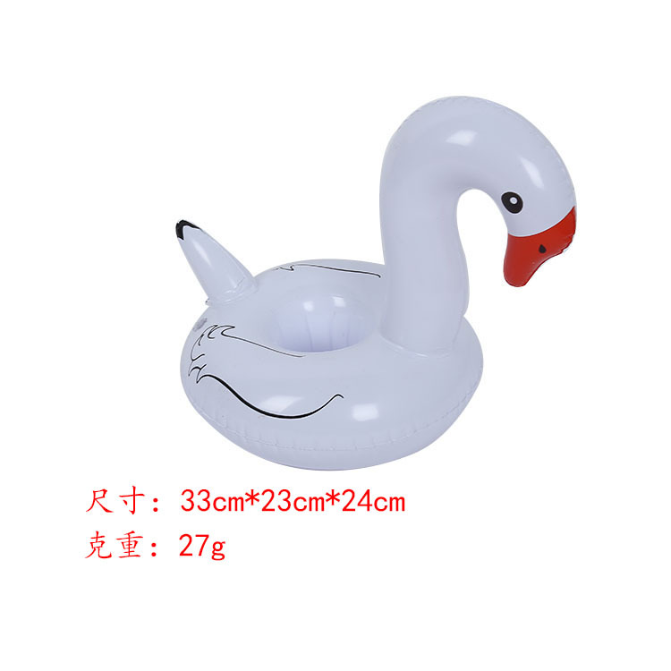 Spot PVC Inflatable Unicorn Cup Holder Flamingo Coaster Inflatable Water Floating Beverage Cup Holder Cup Holder
