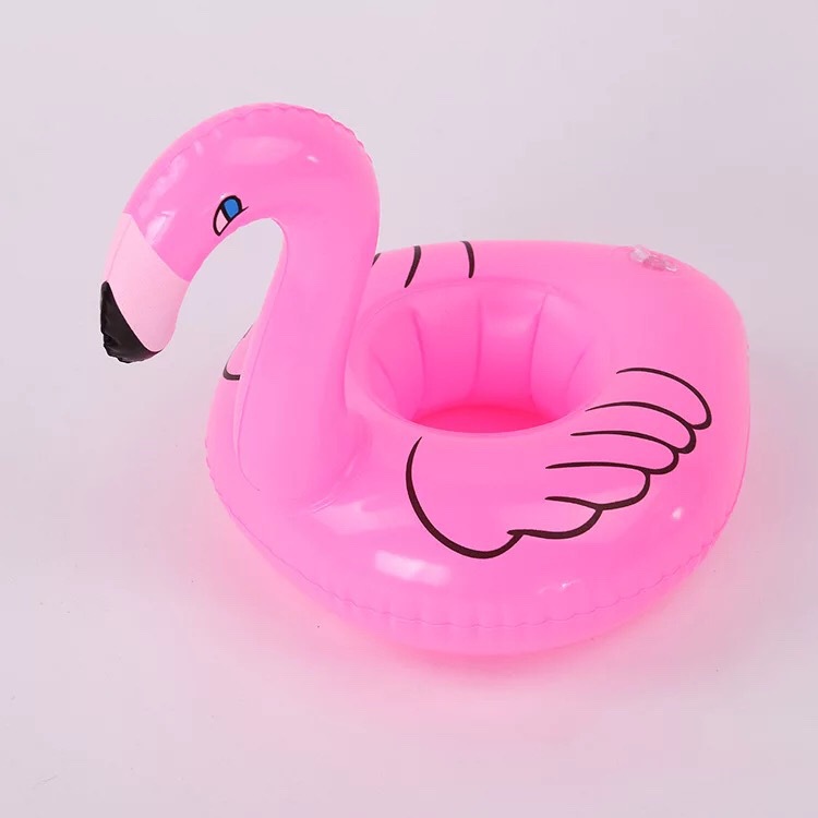 Spot PVC Inflatable Unicorn Cup Holder Flamingo Coaster Inflatable Water Floating Beverage Cup Holder Cup Holder