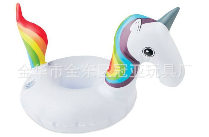 Spot PVC Inflatable Unicorn Cup Holder Flamingo Coaster Inflatable Water Floating Beverage Cup Holder Cup Holder