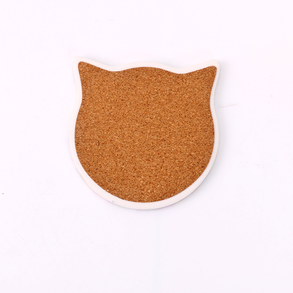 Cute Cat Pattern Decoration LIERSHERF Ceramic Potholder Coffee Cup Mat Heat Proof Mat Dining Table Cushion Bowl Coaster Cup Coaster