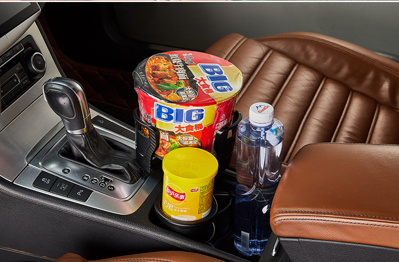 Style MultiFunction Car Water Cup Holder Carbon Fiber Modification Coaster Ashtray for Car Cup Holder Drink Holder