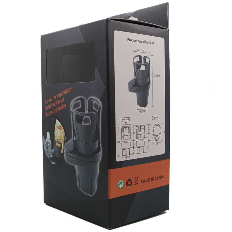 Style MultiFunction Car Water Cup Holder Carbon Fiber Modification Coaster Ashtray for Car Cup Holder Drink Holder