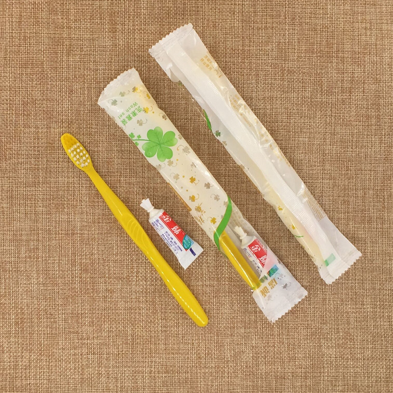 Hotel Disposable Toiletries Soft-Bristle Toothbrush Toothpaste Hotel Room 2-in-1 Package Tooth-Cleaners Wholesale