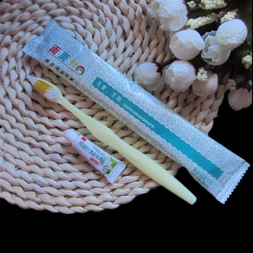 Hotel Hotel Toothbrush Supplies Disposable Toothbrush Toothpaste Tooth Brushing Utensil 2-in-1 Package Soft-Bristle Toothbrush Wholesale