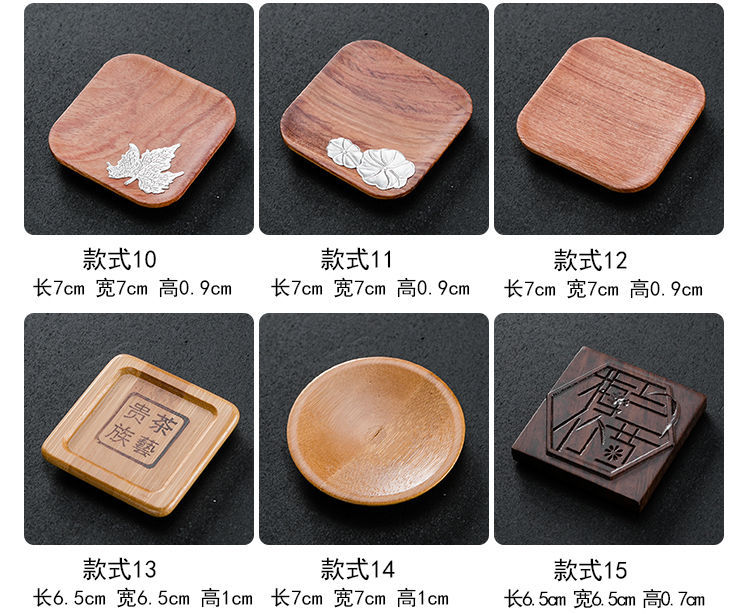 Ebony Solid Wood Tea Mat Coaster Teacup Mat Tea Ceremony Kombucha Cup Saucer Saucer Set Japanese Tea Utensils Combination Ebony Solid Wood Tea Mat Coaster Teacup Mat Tea Ceremony Kombucha Cup Saucer Saucer Set Japanese Tea Utensils Combination