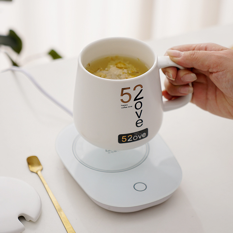 Household Thermal Cup Pad 55 Degrees Thermal Cup Pad Intelligent Heating Warm Cup Hot Milk Without Cup Type Insulated Coaster