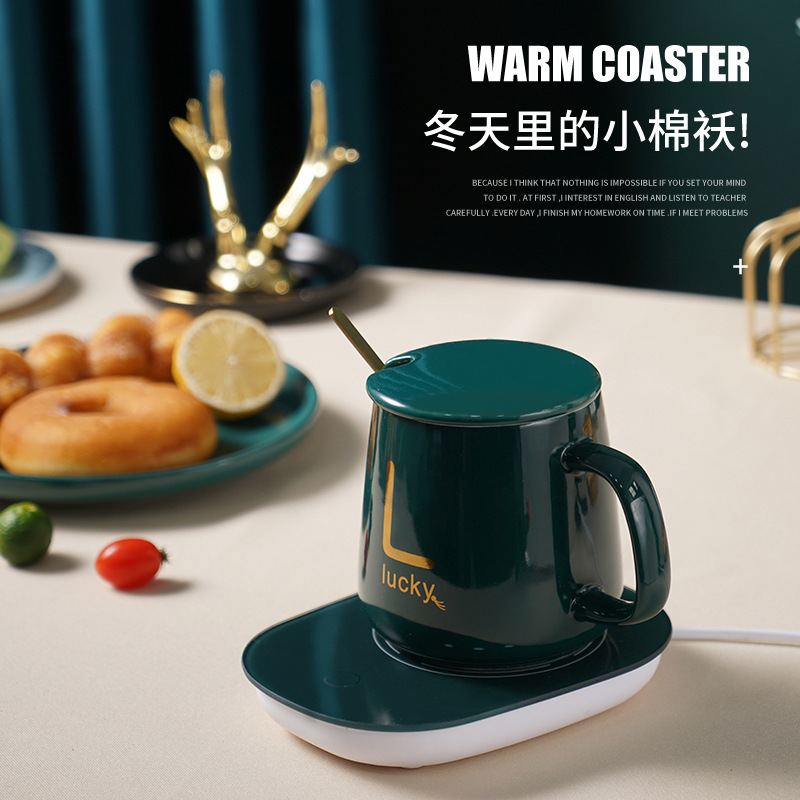 Household Thermal Cup Pad 55 Degrees Thermal Cup Pad Intelligent Heating Warm Cup Hot Milk Without Cup Type Insulated Coaster