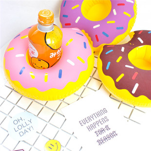 Factory in Stock Supply Ins Hot Sale Coconut Tree Cup Holder Inflatable Water Coaster Floating Beverage Cup Holder
