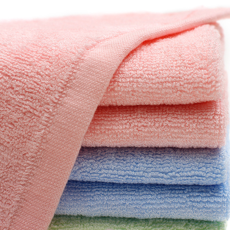 Factory Wholesale Bamboo Fiber Face Towel 25*25 Saliva Towel Kindergarten Children Handkerchief Small Tower Dishwashing Towel
