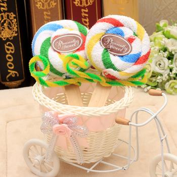 giftStriped towel wholesale candy lollipop towel towel wedding gifts children&#039;s day gifts