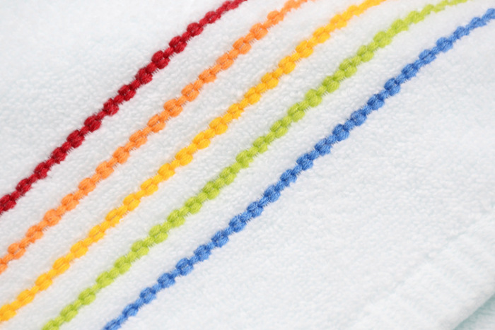 Pure cotton children's towel soft water absorbent non twist skin baby small towel rainbow child towel